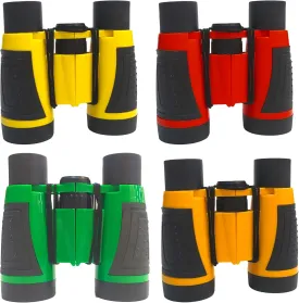 4 Pieces Kids Binoculars Set Compact Binoculars for Kids Adults Mini Pocket Lightweight Binocular for Bird Watching Outdoor Hiking Travel