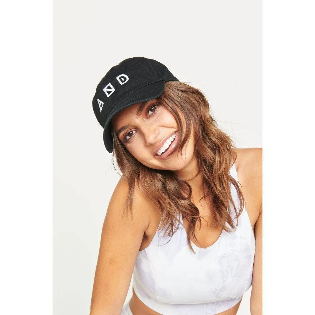 AND Baseball Cap Hat Black with White Embroidery