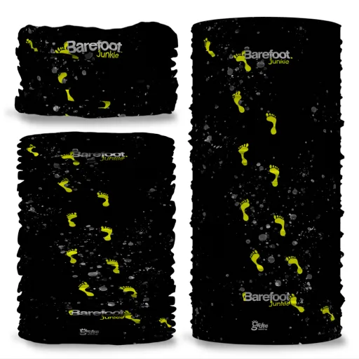 Barefoot Junkie Seamless Mulifunctional Scarf Black Yellow