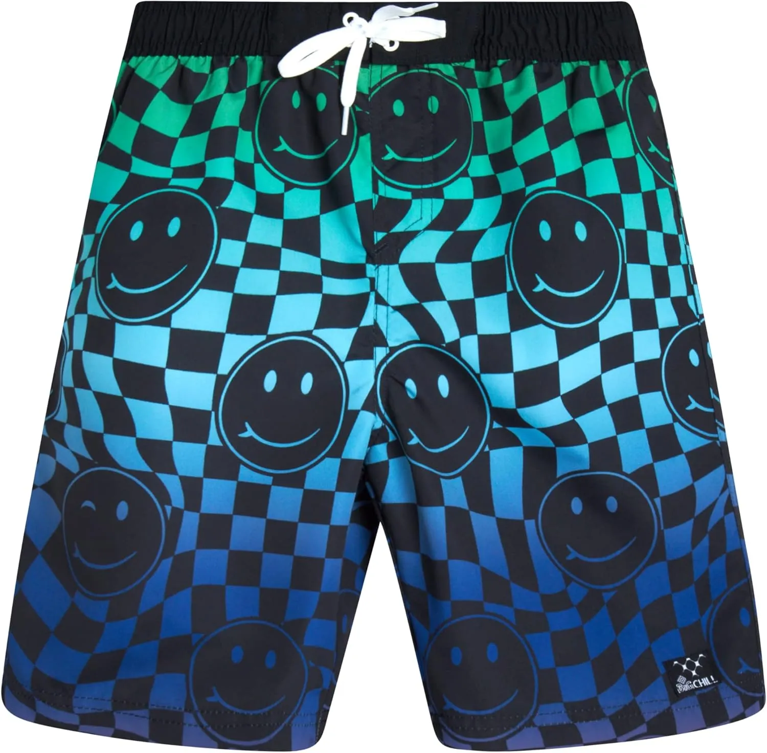 Big Chill Boys Rash Guard Set - 4 Piece UPF 50  Quick Dry Long Sleeve Swim Shirts and Trunks Set for Boys (Sizes: 4-14)