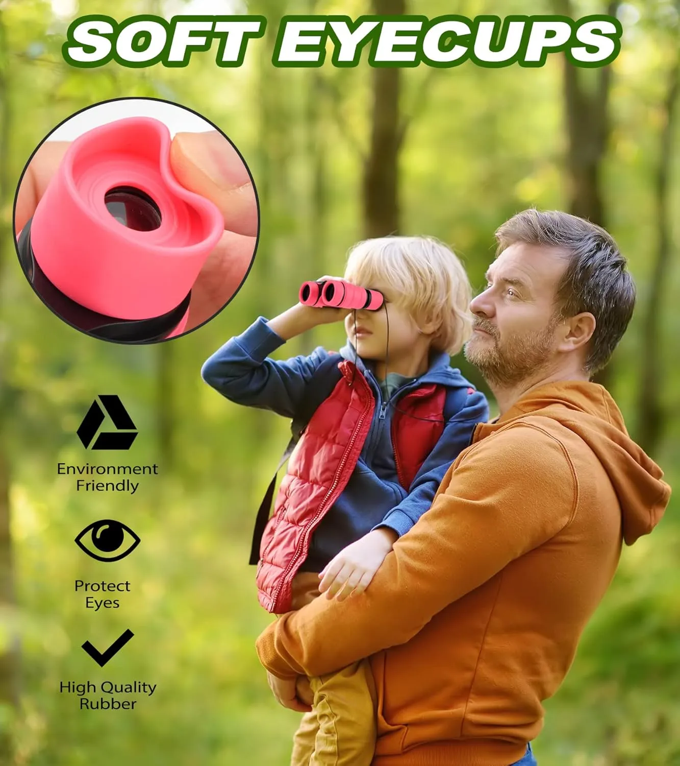 Binoculars for Kids, Toys for 3-12 Years Boys and Girls High-Resolution Optics Shockproof Mini Compact Toy Binoculars for Bird Watching, Hiking, Camping, Science, Detective
