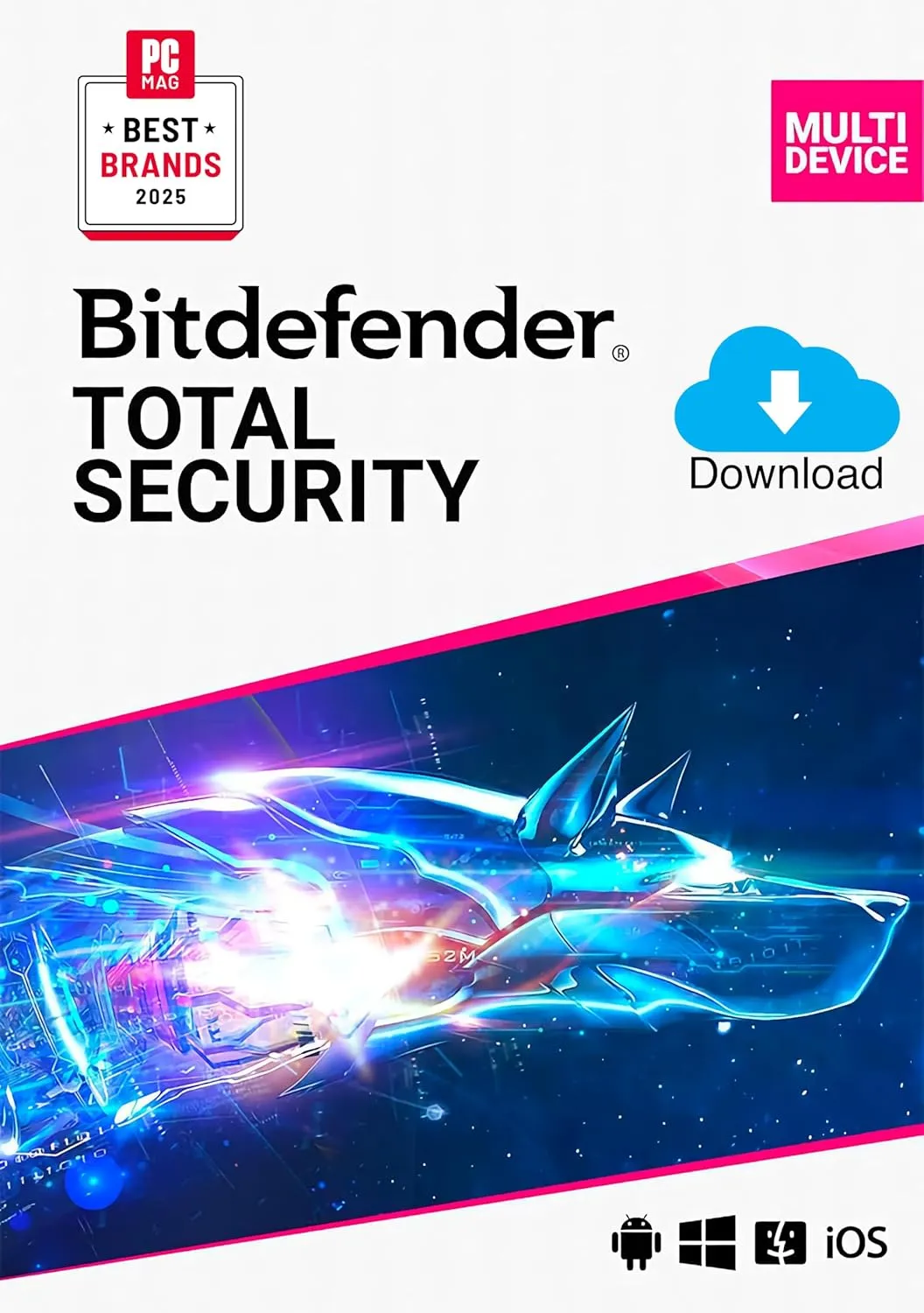 Bitdefender Total Security - 5 Devices | 2 year Subscription | PC/Mac | Activation Code by email