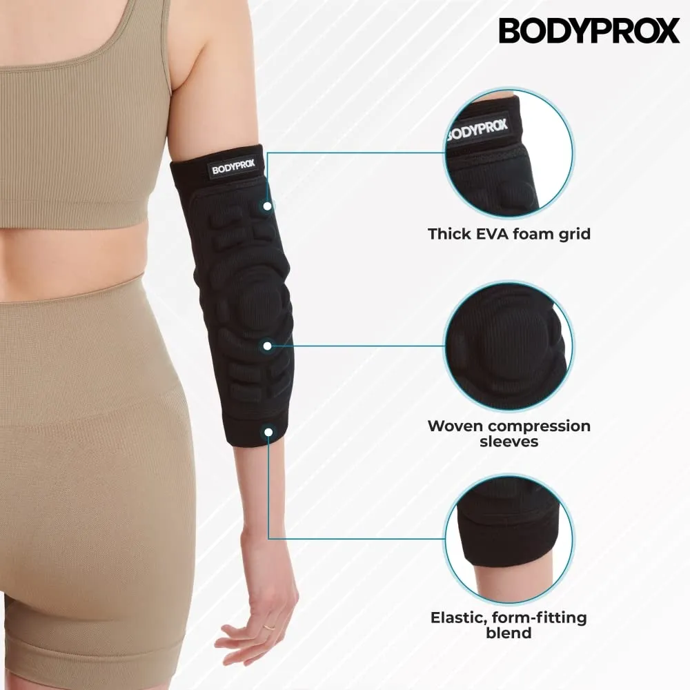 Bodyprox Elbow Protection Pads 1 Pair (Small), Elbow Guard Sleeve