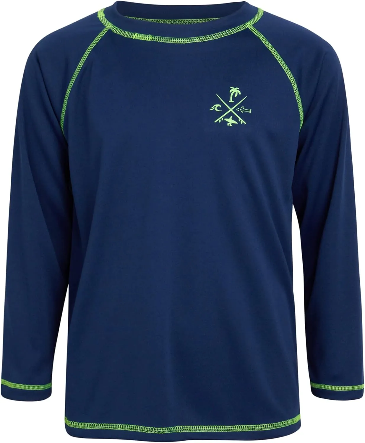 Boys Swim Shirt - 2 Pack Sun Protection Quicky Dry Long Sleeve Rash Guard for Boys Youth Kids Swimwear (2T-18)