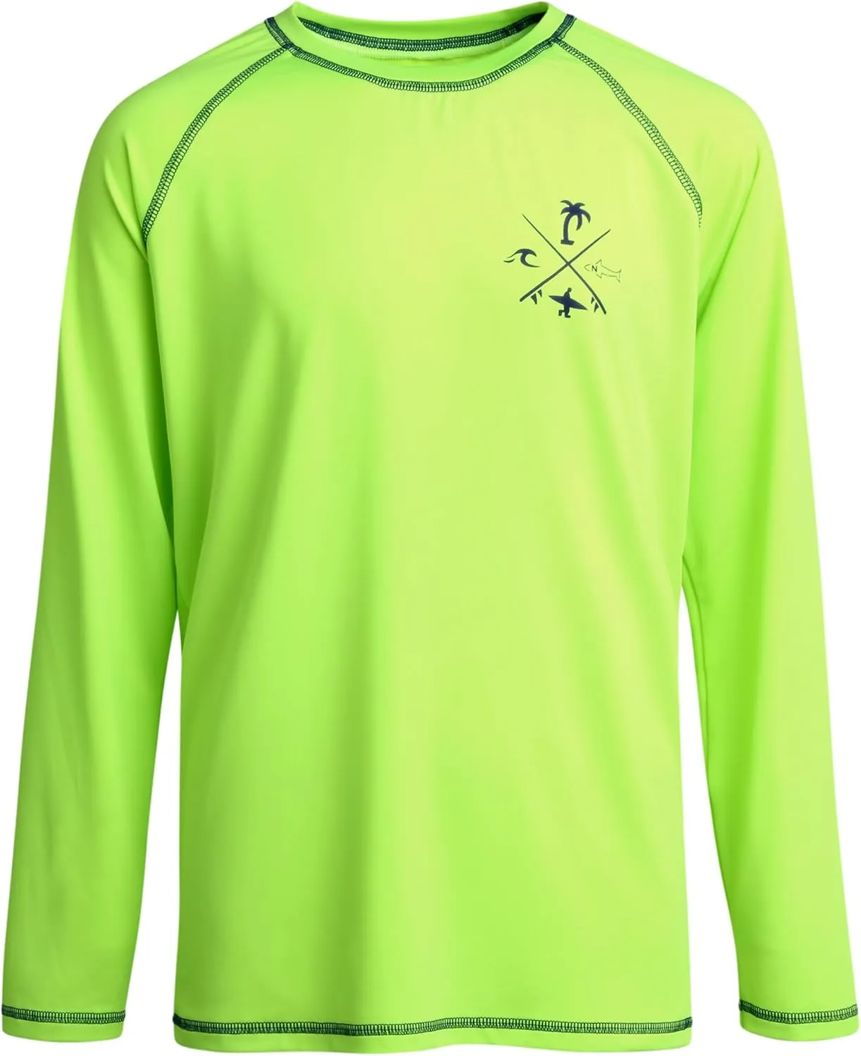 Boys Swim Shirt - 2 Pack Sun Protection Quicky Dry Long Sleeve Rash Guard for Boys Youth Kids Swimwear (2T-18)