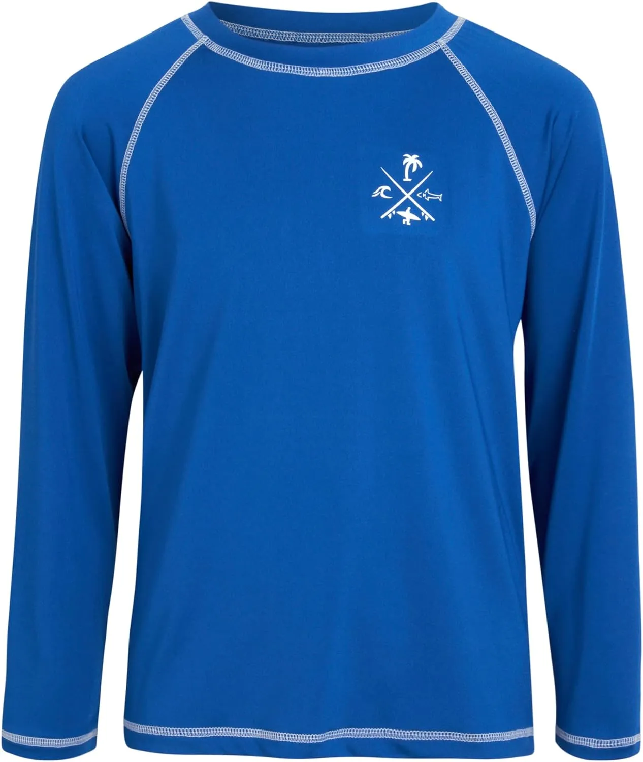 Boys Swim Shirt - 2 Pack Sun Protection Quicky Dry Long Sleeve Rash Guard for Boys Youth Kids Swimwear (2T-18)