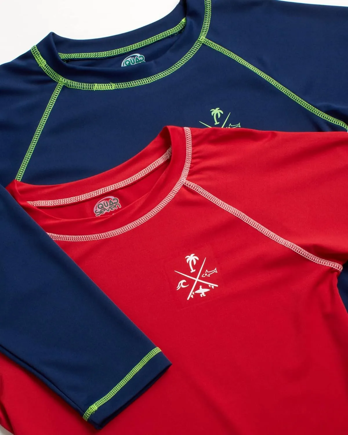 Boys Swim Shirt - 2 Pack Sun Protection Quicky Dry Long Sleeve Rash Guard for Boys Youth Kids Swimwear (2T-18)