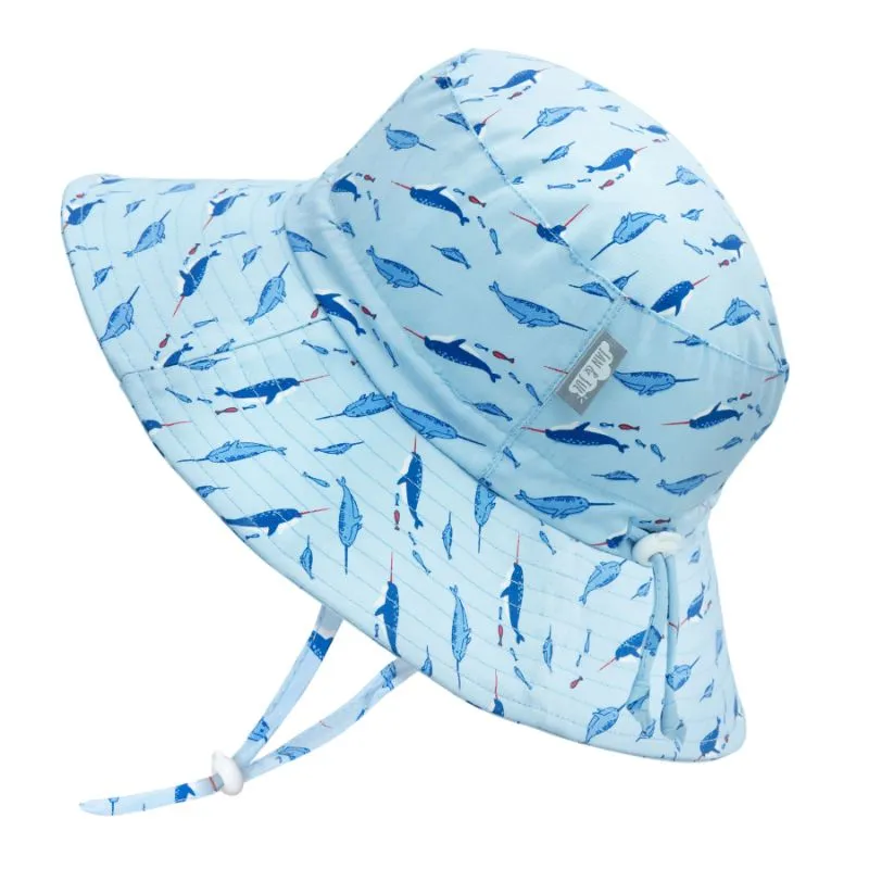 Bucket Cotton Sun Hat, 50  UPF, Adjustable – Narwhale