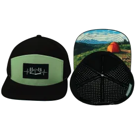 Camping Hat | Flat Bill | Black - Sage