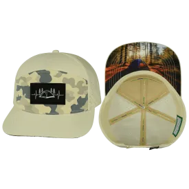 Camping Hat | Flat Bill | Cream - Soft Cream Camo