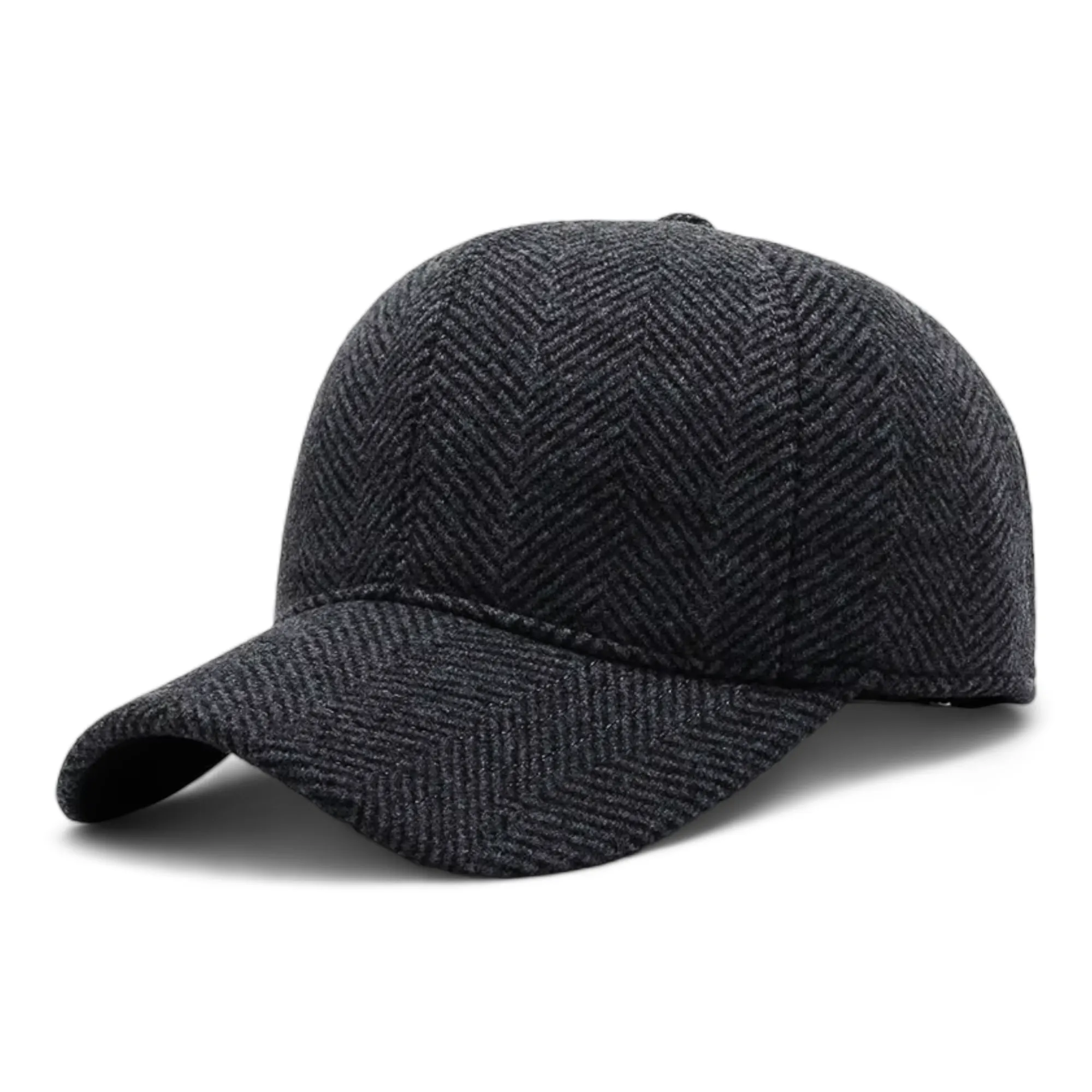 Chokore Autumn or Winter Baseball Cap with Ear Warmer (Gray)