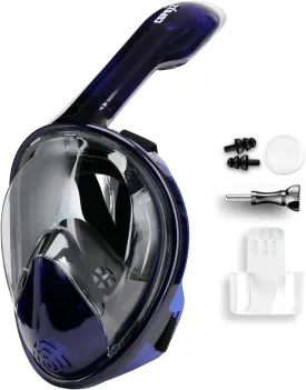 COPOZZ S4 Full Face Snorkel Mask for Adults & Kids - Crystal Clear Views, Anti-Fog Technology - Snorkeling Gear with Longer Tube Design for a Safe and Immersive Underwater Experience