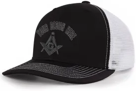 Custom Masonic 112 Trucker Hat Gifts for Men Design Embroidered Your Text Snaps Mesh Baseball Cap for Women Dad Grandpa Gift