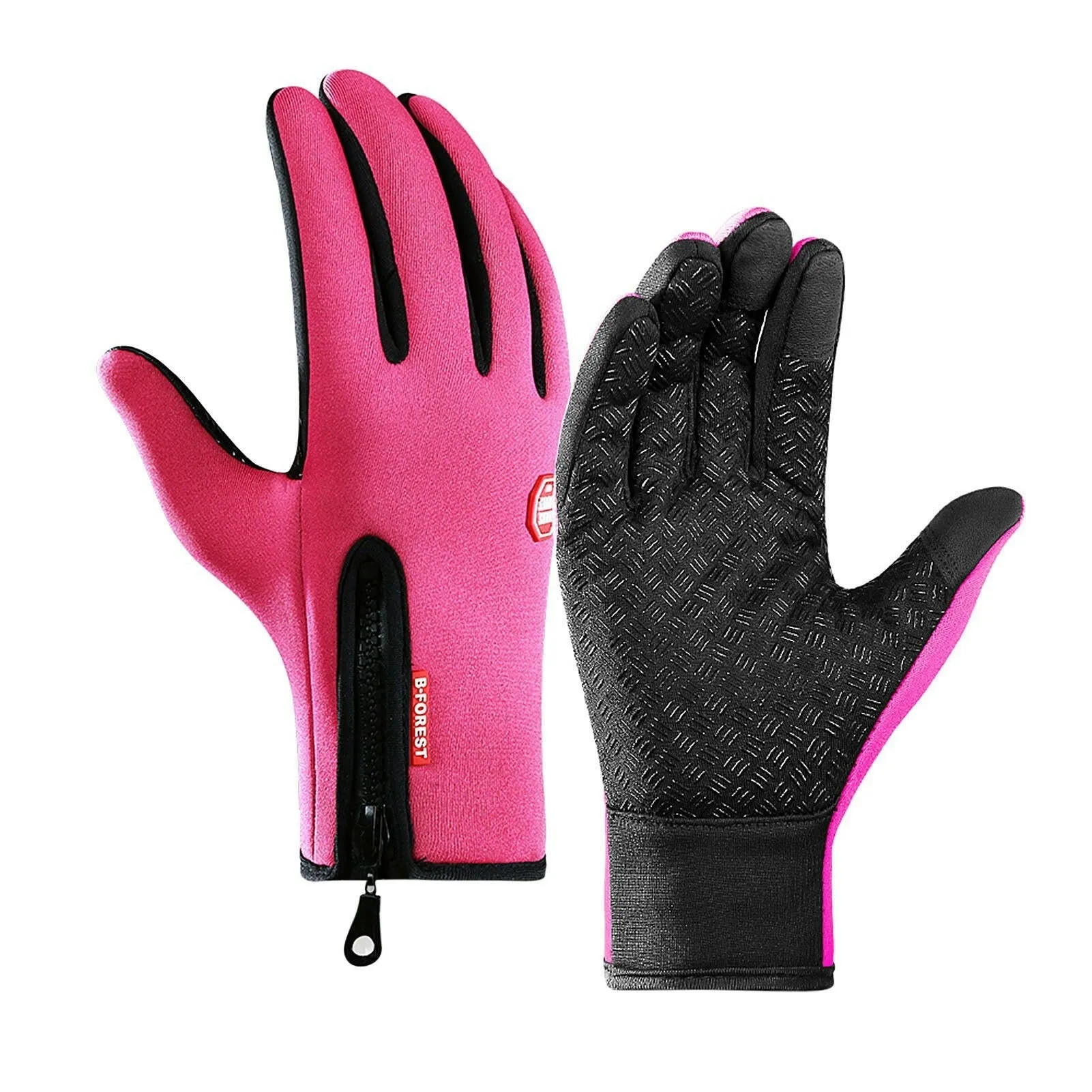 Cycling Gloves Touchscreen Waterproof Fleece Thermal Sports Gloves for Hiking Skiing