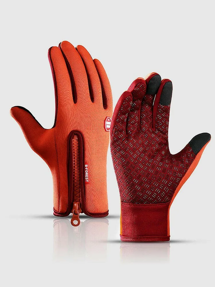 Cycling Gloves Touchscreen Waterproof Fleece Thermal Sports Gloves for Hiking Skiing