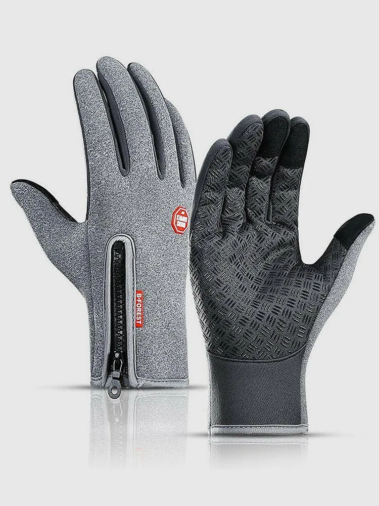 Cycling Gloves Touchscreen Waterproof Fleece Thermal Sports Gloves for Hiking Skiing