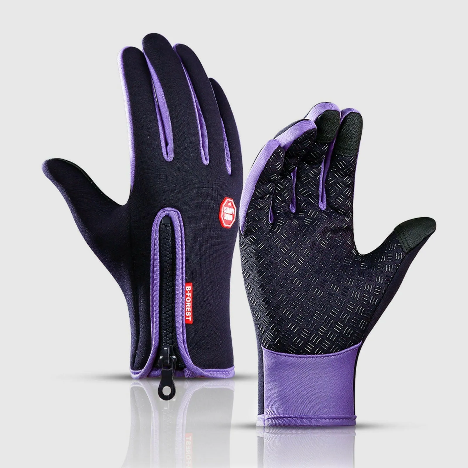 Cycling Gloves Touchscreen Waterproof Fleece Thermal Sports Gloves for Hiking Skiing