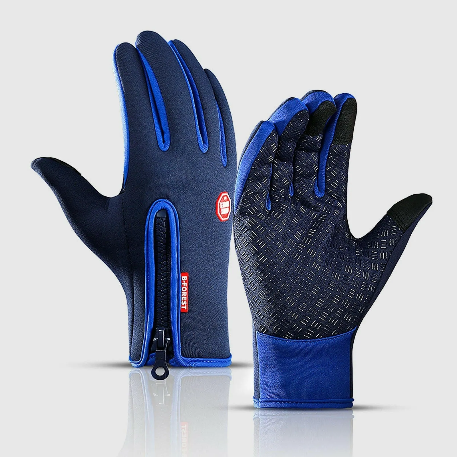 Cycling Gloves Touchscreen Waterproof Fleece Thermal Sports Gloves for Hiking Skiing