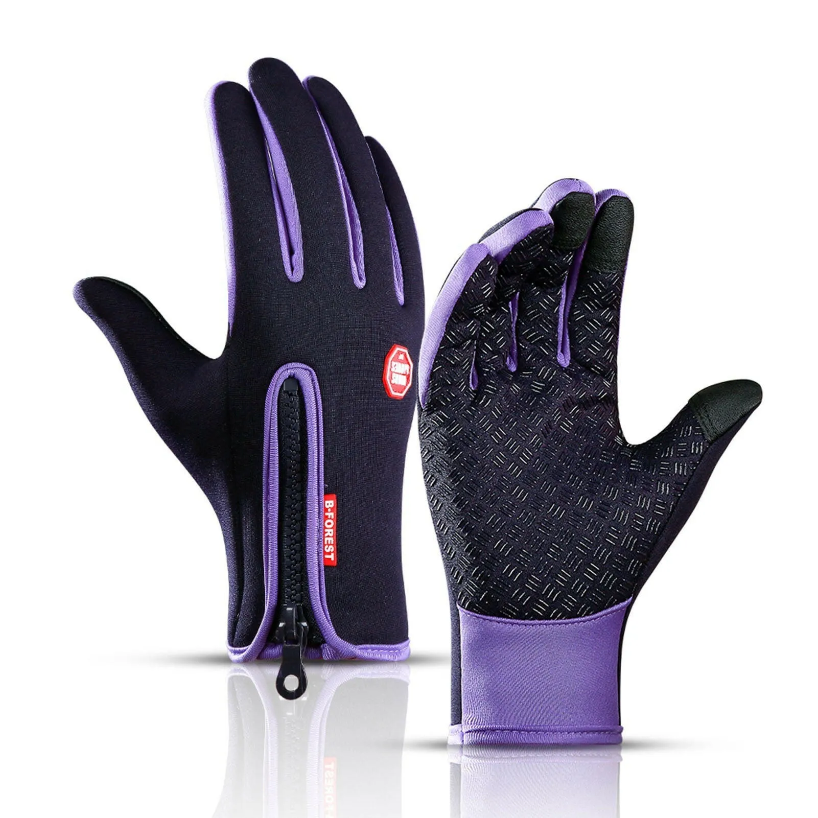 Cycling Gloves Touchscreen Waterproof Fleece Thermal Sports Gloves for Hiking Skiing