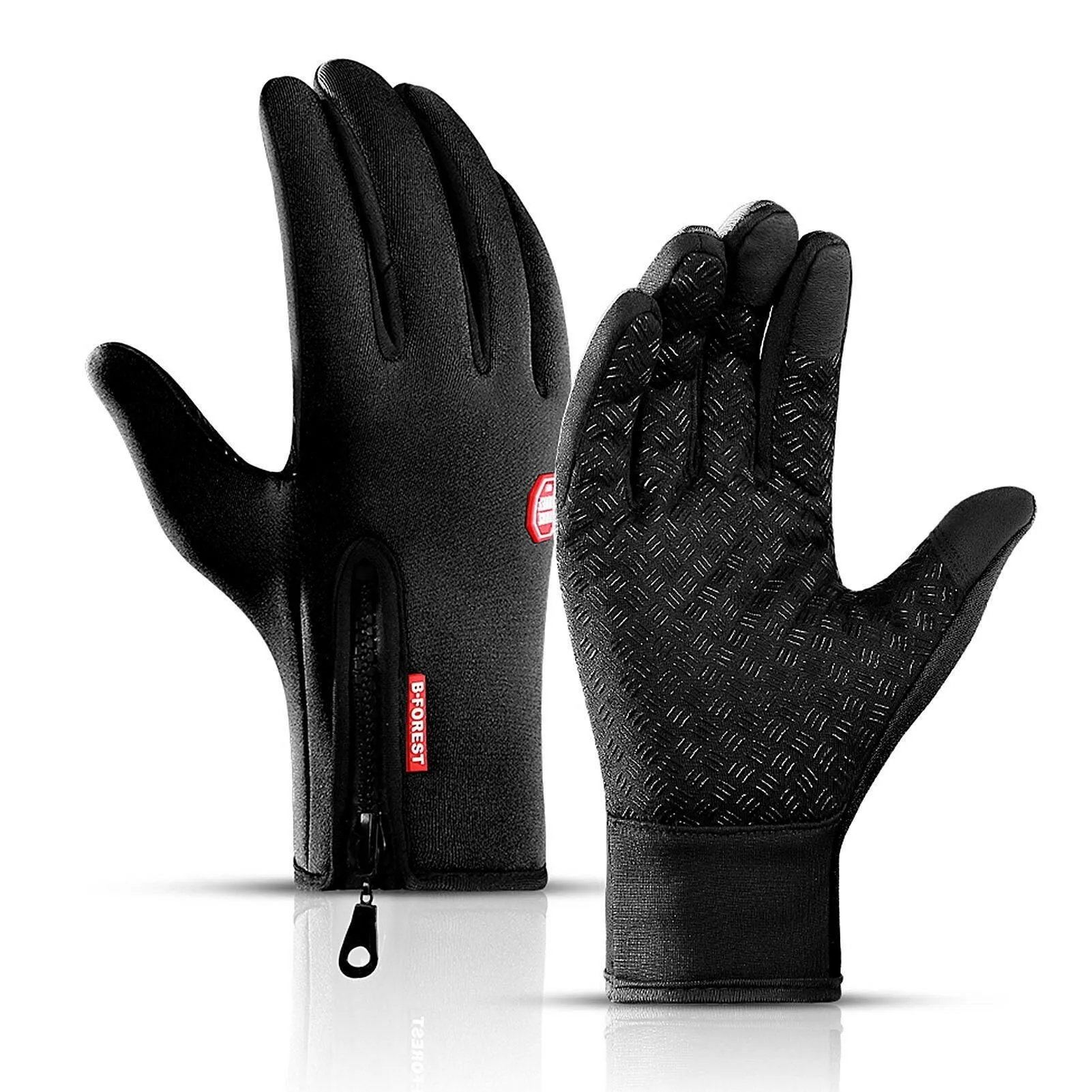 Cycling Gloves Touchscreen Waterproof Fleece Thermal Sports Gloves for Hiking Skiing