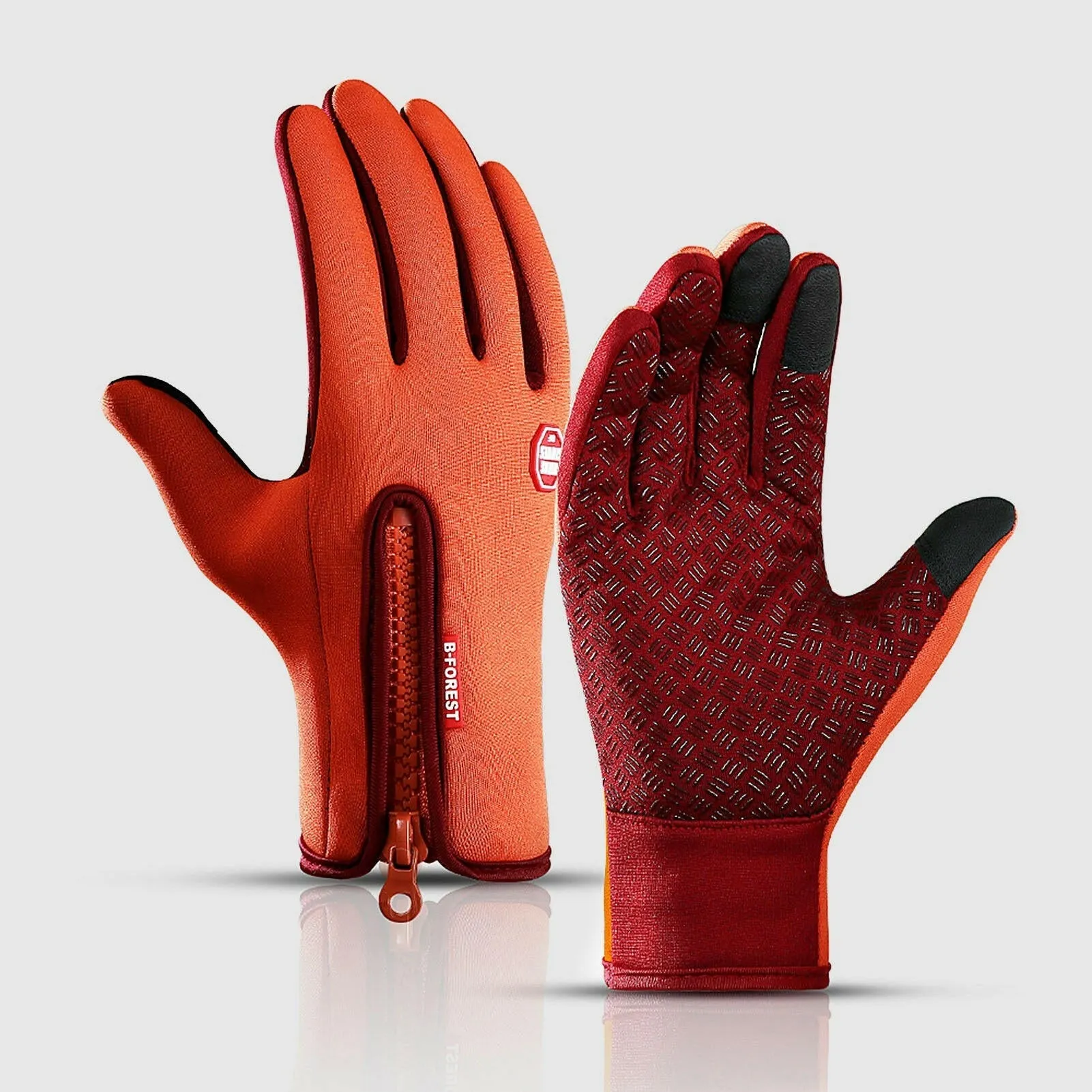 Cycling Gloves Touchscreen Waterproof Fleece Thermal Sports Gloves for Hiking Skiing