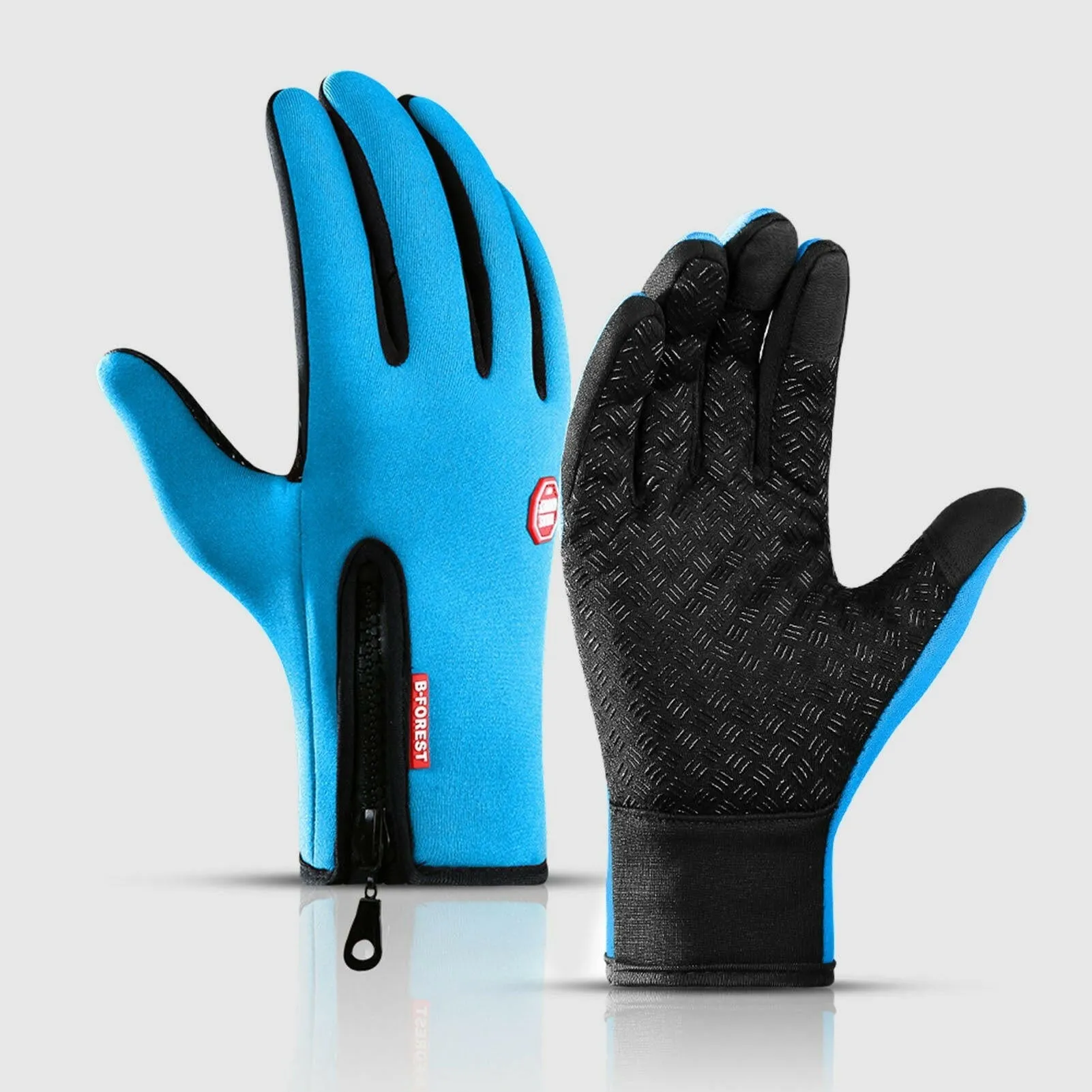 Cycling Gloves Touchscreen Waterproof Fleece Thermal Sports Gloves for Hiking Skiing