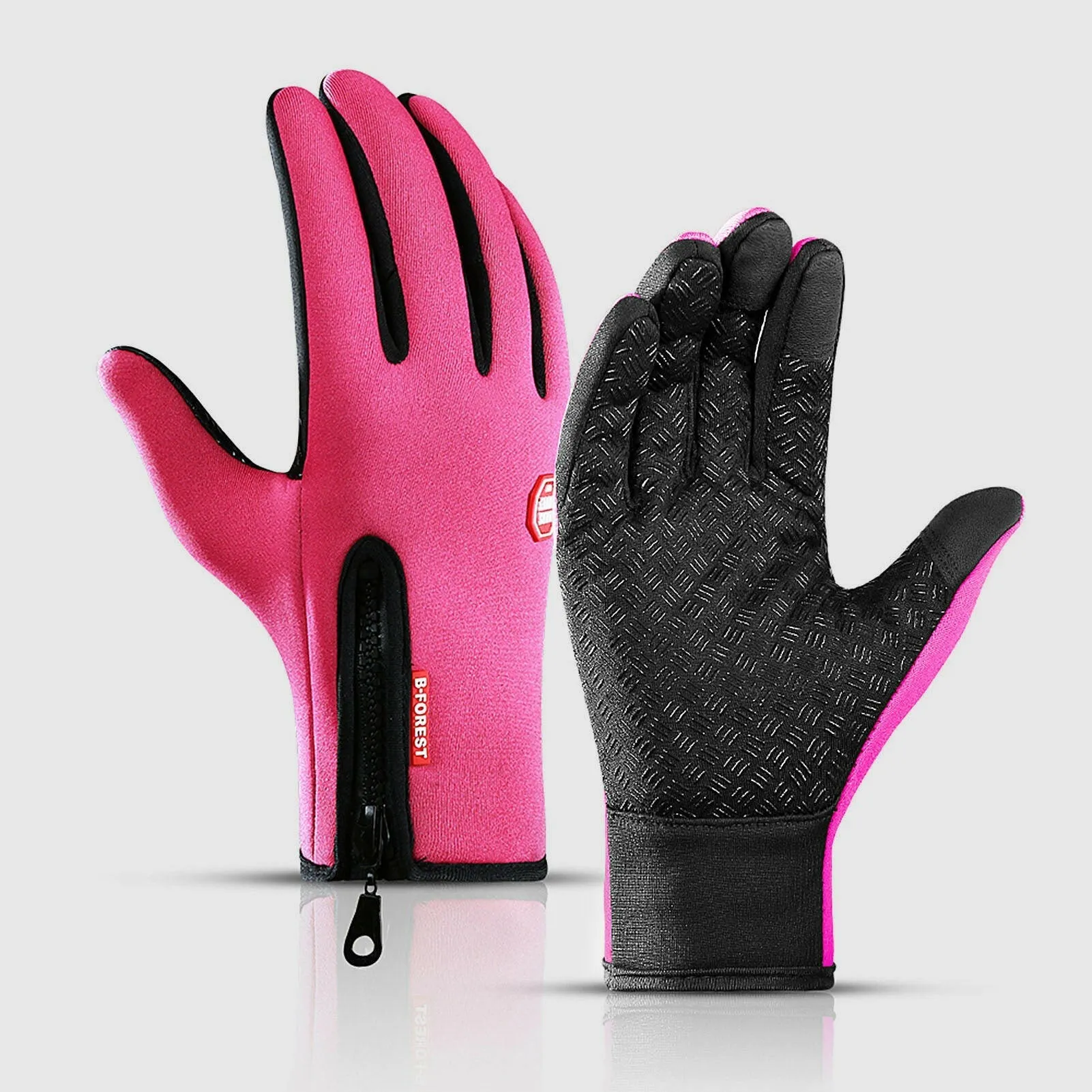 Cycling Gloves Touchscreen Waterproof Fleece Thermal Sports Gloves for Hiking Skiing