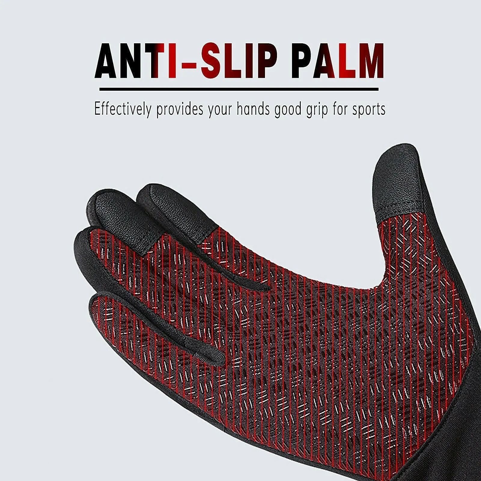 Cycling Gloves Touchscreen Waterproof Fleece Thermal Sports Gloves for Hiking Skiing