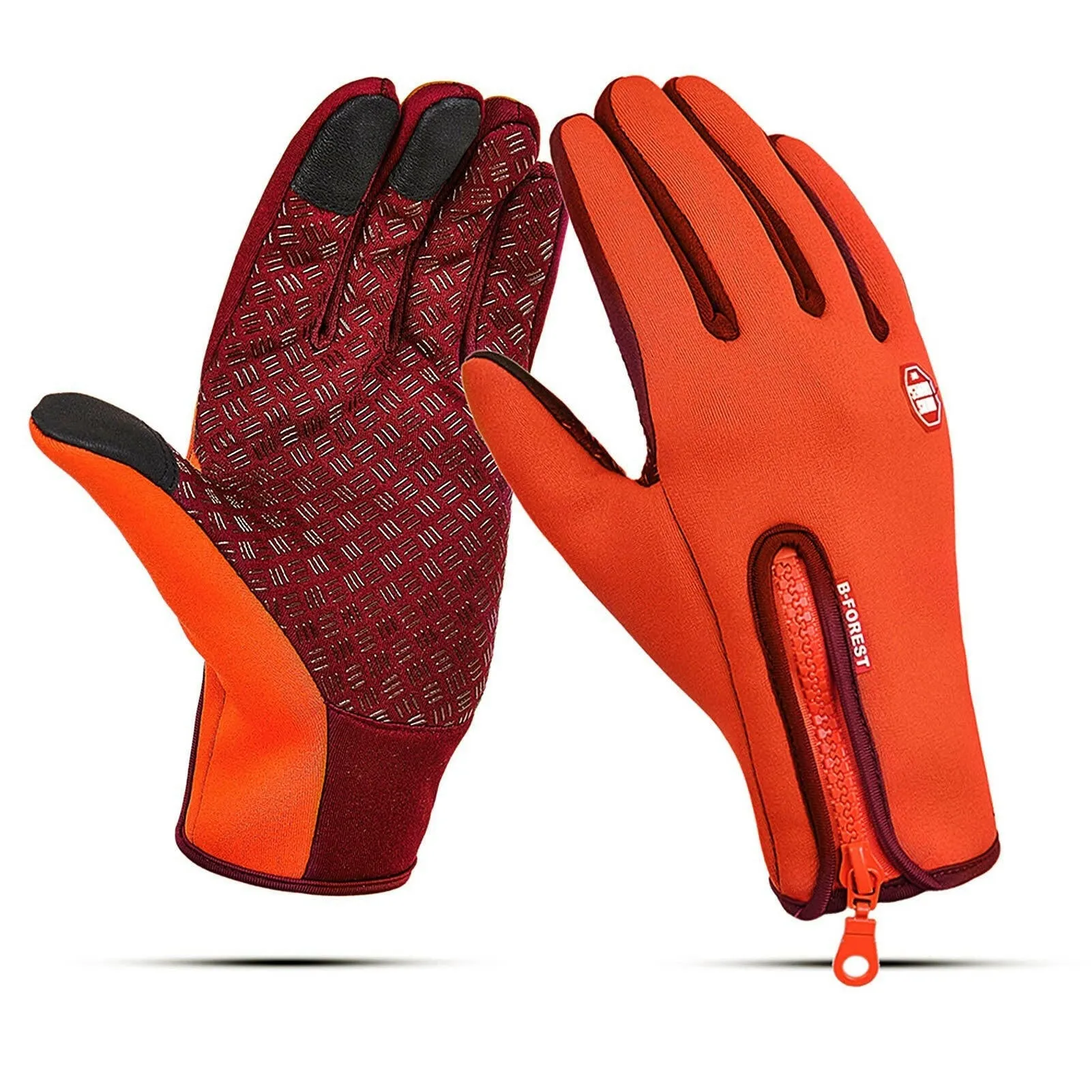 Cycling Gloves Touchscreen Waterproof Fleece Thermal Sports Gloves for Hiking Skiing