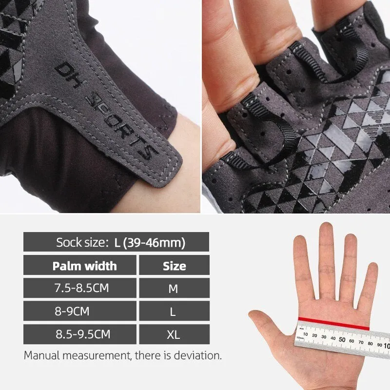 Cycling Set - Half or Full Finger Gloves   1Pair Socks - 5 Colours/3 Sizes
