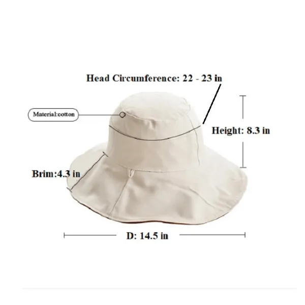 Double Sided 2 Tone Cotton Bucket Hat