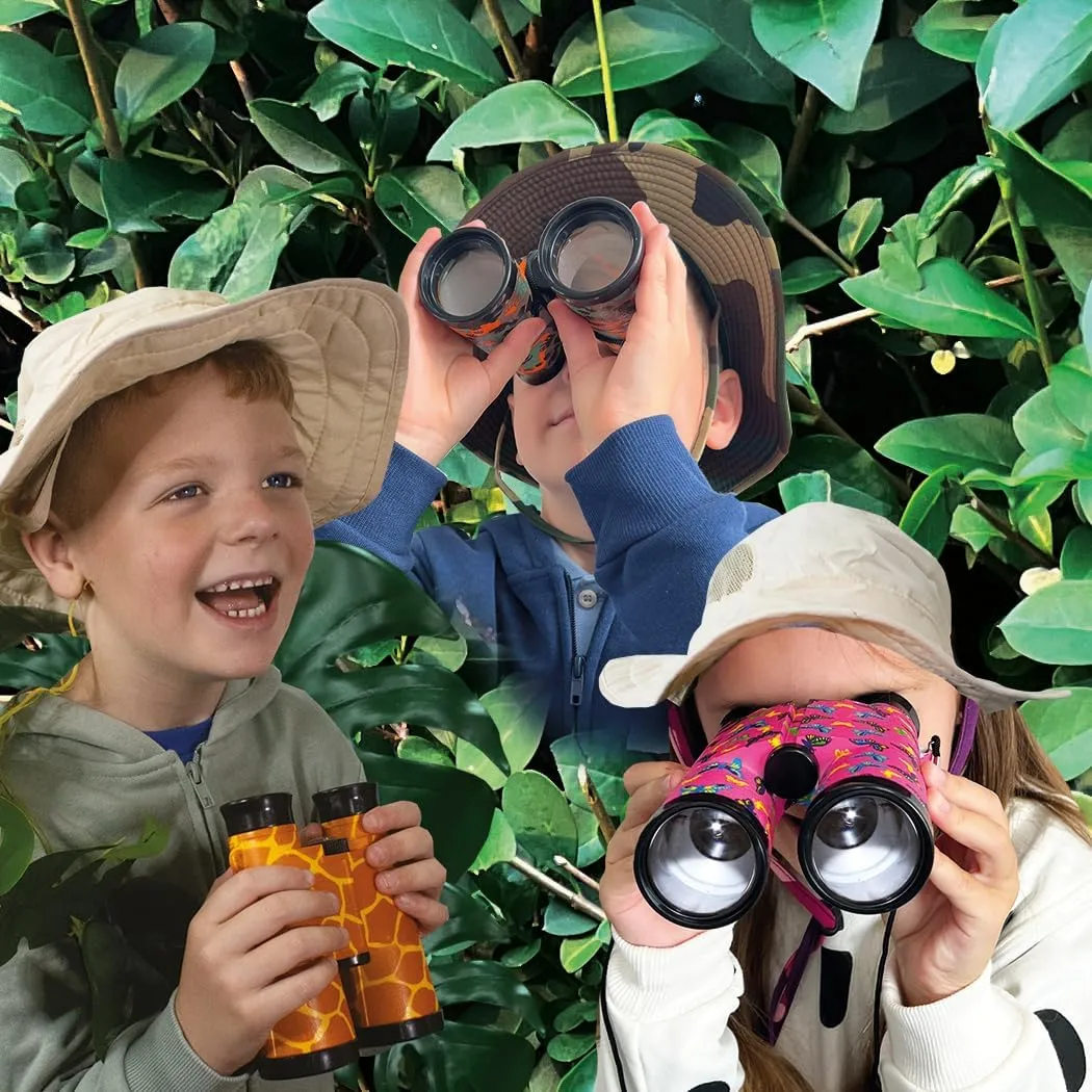 Giraffe Binocular from Deluxebase. Safari Portable and Compact Binoculars for Kids, Educational Animal Explorer for Outdoor Adventure and Play.