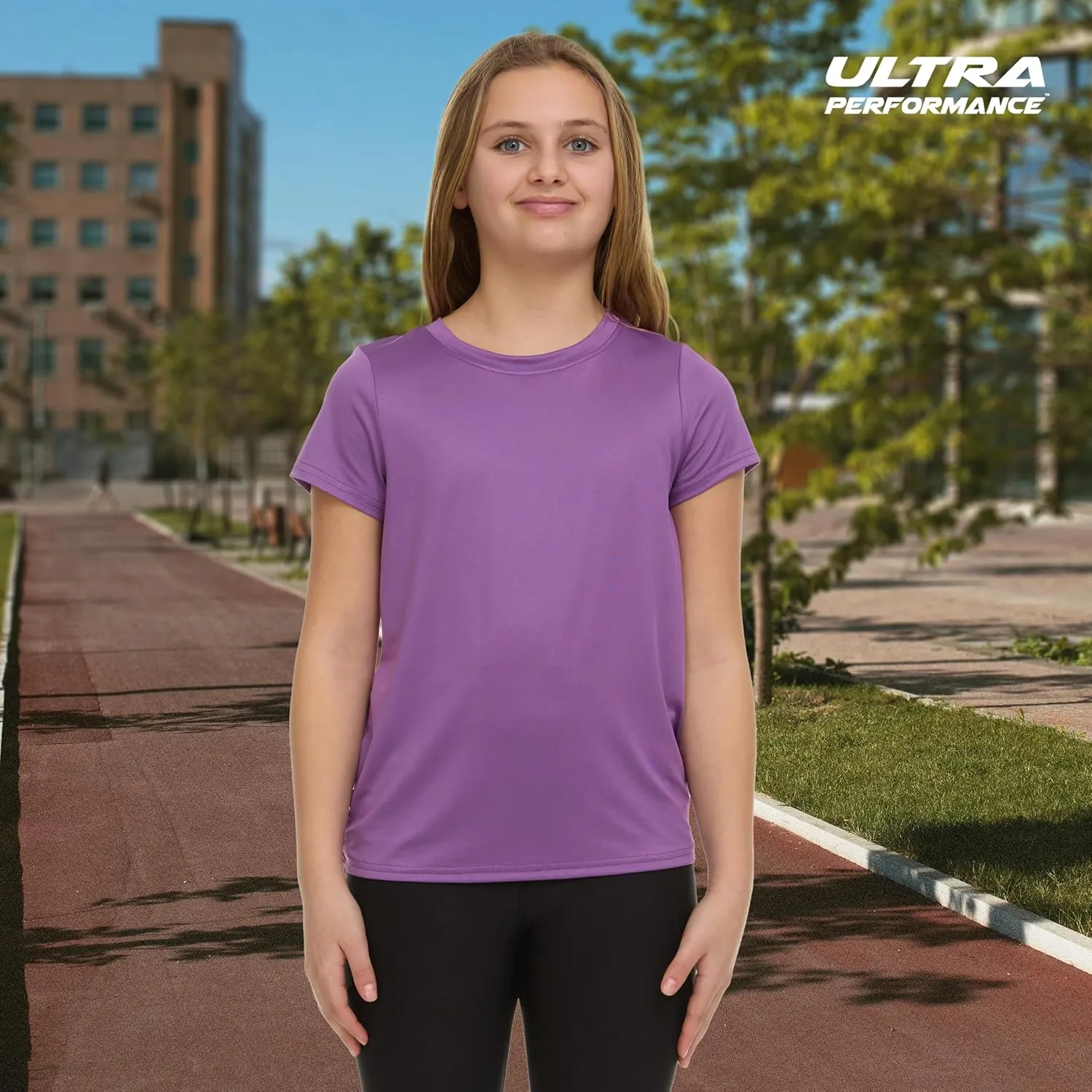 Girl's Athletic Shirts 3 Pack Crew Neck Short Sleeve Tees Summer Active Tops for Teen Girls Soccer & Sports Tshirts for Teens