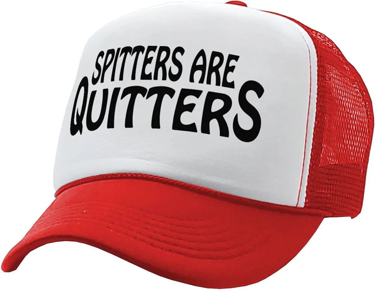 Guacamole - SPITTERS are Quitters - Funny Joke Sexy - Vintage Retro Style Trucker Cap Hat