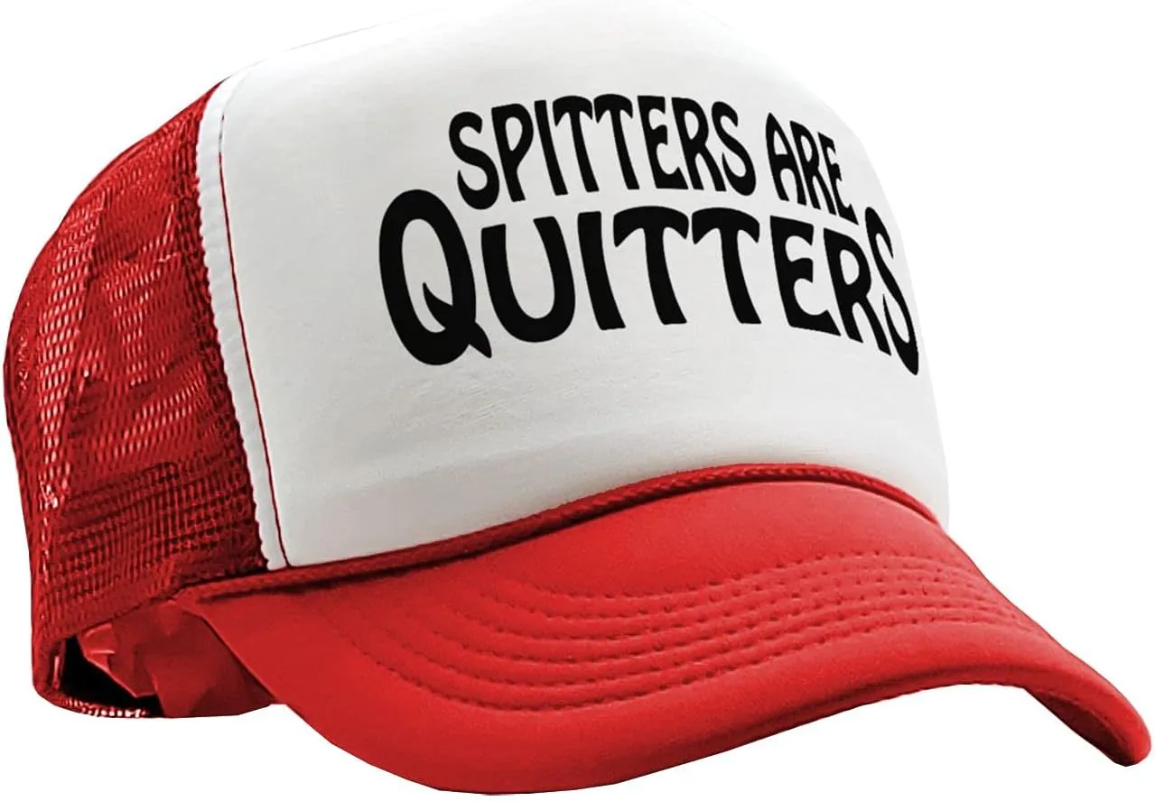 Guacamole - SPITTERS are Quitters - Funny Joke Sexy - Vintage Retro Style Trucker Cap Hat