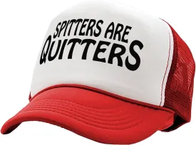 Guacamole - SPITTERS are Quitters - Funny Joke Sexy - Vintage Retro Style Trucker Cap Hat
