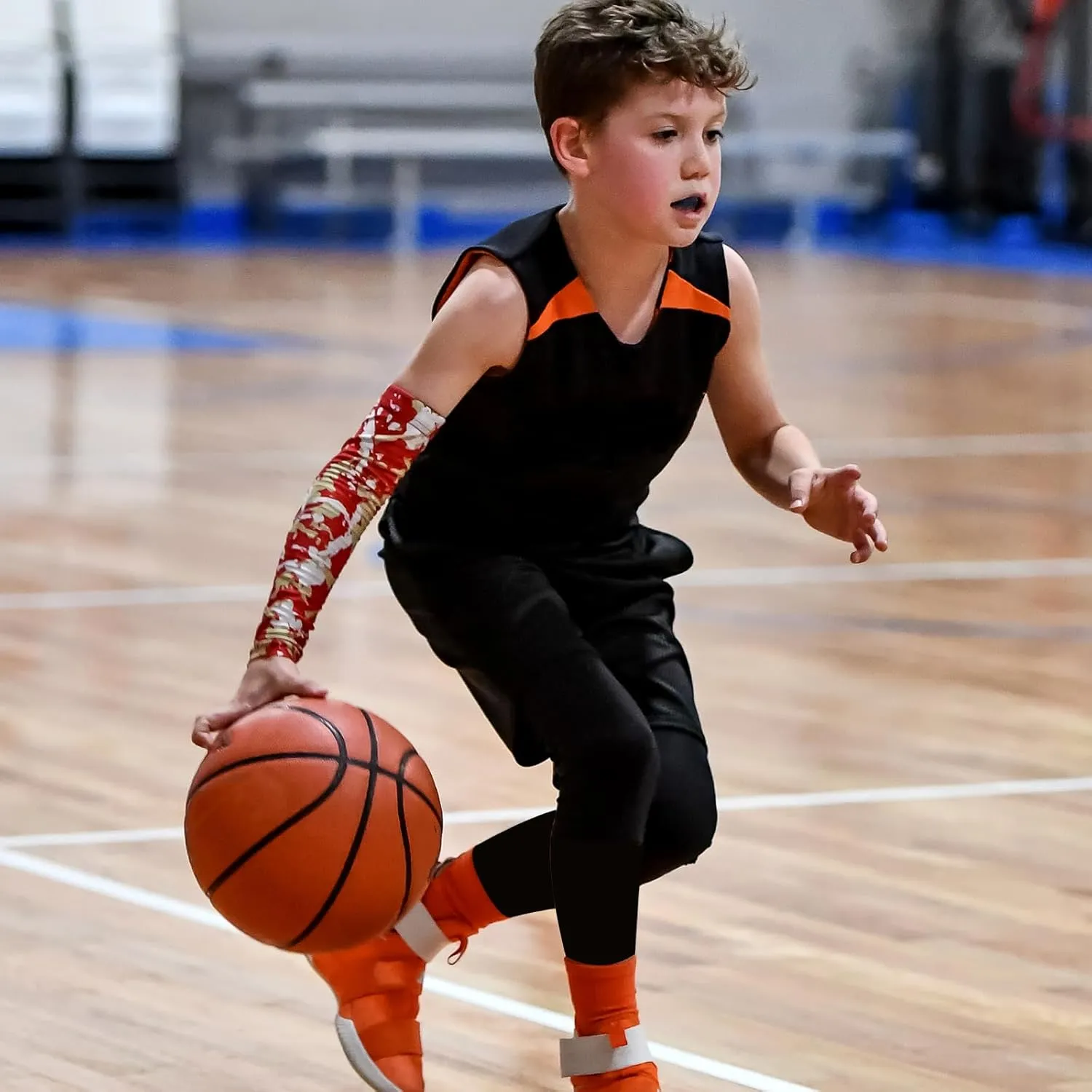 HYCOPROT Boys' Compression Pants Youth Leggings Tights Kids Athletic Sports Base Layer for Running Football Basketball