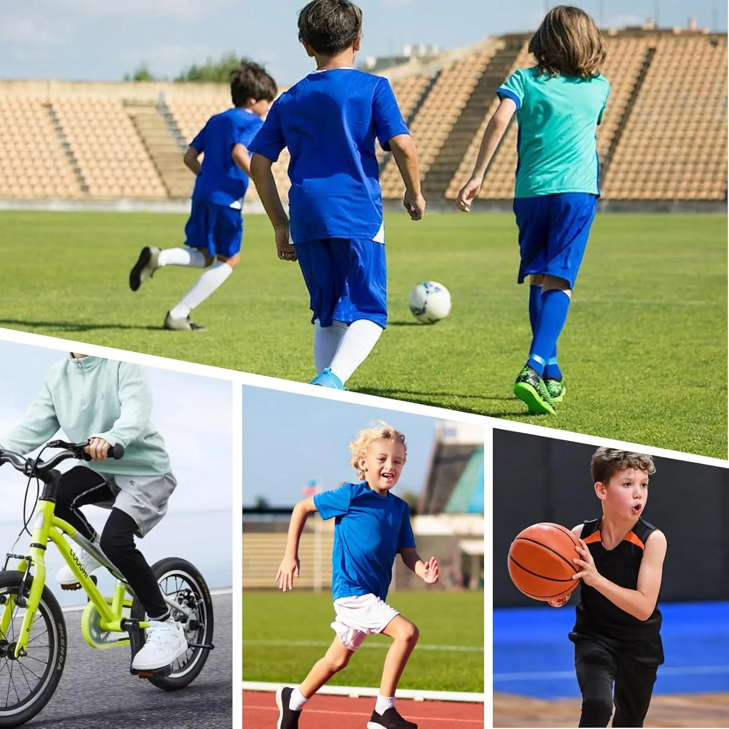 HYCOPROT Boys' Compression Pants Youth Leggings Tights Kids Athletic Sports Base Layer for Running Football Basketball