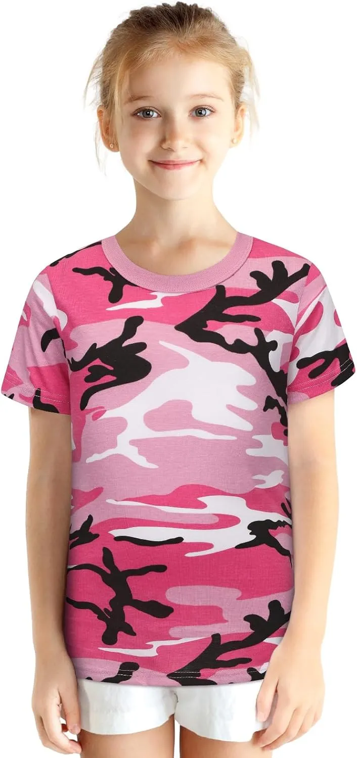 Kids Camo T-Shirt, Lightweight and Breathable Summer Camo T-Shirt for Outdoor Play, Adventure and Everyday Comfort