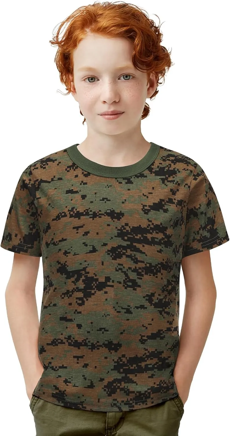 Kids Camo T-Shirt, Lightweight and Breathable Summer Camo T-Shirt for Outdoor Play, Adventure and Everyday Comfort
