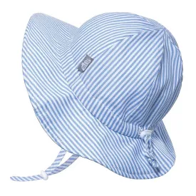 Kids Cotton Floppy Sun Hat Blue Stripes