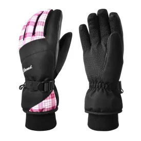 KINEED Waterproof Ski Gloves Touchscreen 3M Thinsulate Winter Warm Snow Gloves for Women Youth