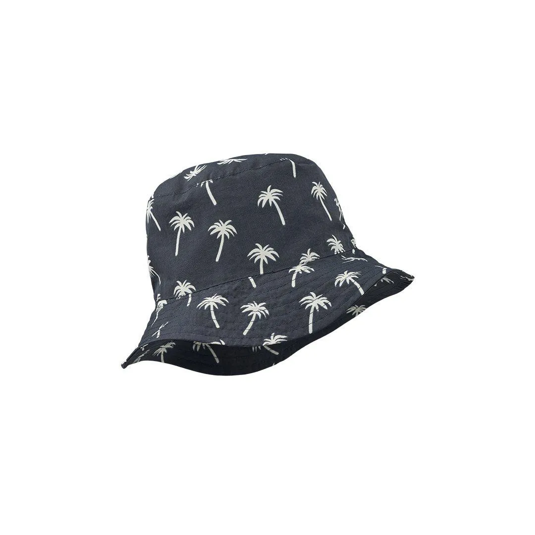 Liewood Damon Bucket Hat - Palms/Dark Blue