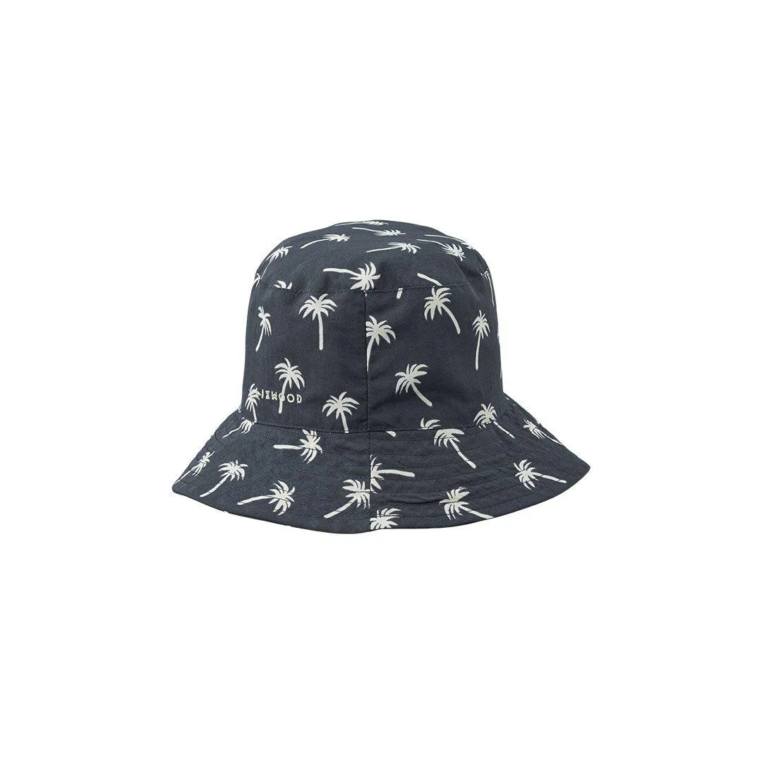 Liewood Damon Bucket Hat - Palms/Dark Blue