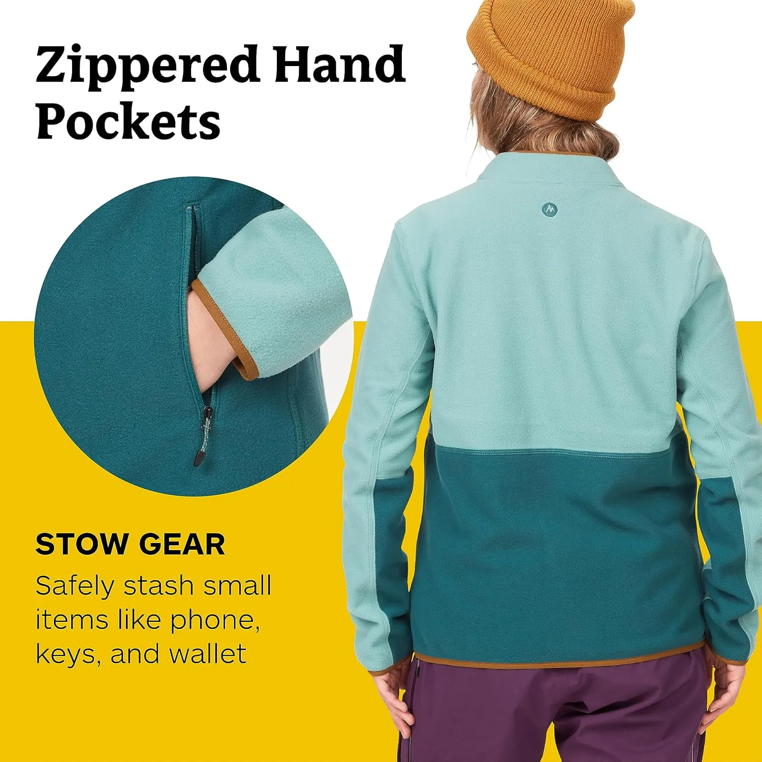 MARMOT Women's Rocklin Full-Zip Jacket - Classic, Warm, Lightweight 100-Weight Fleece Layer