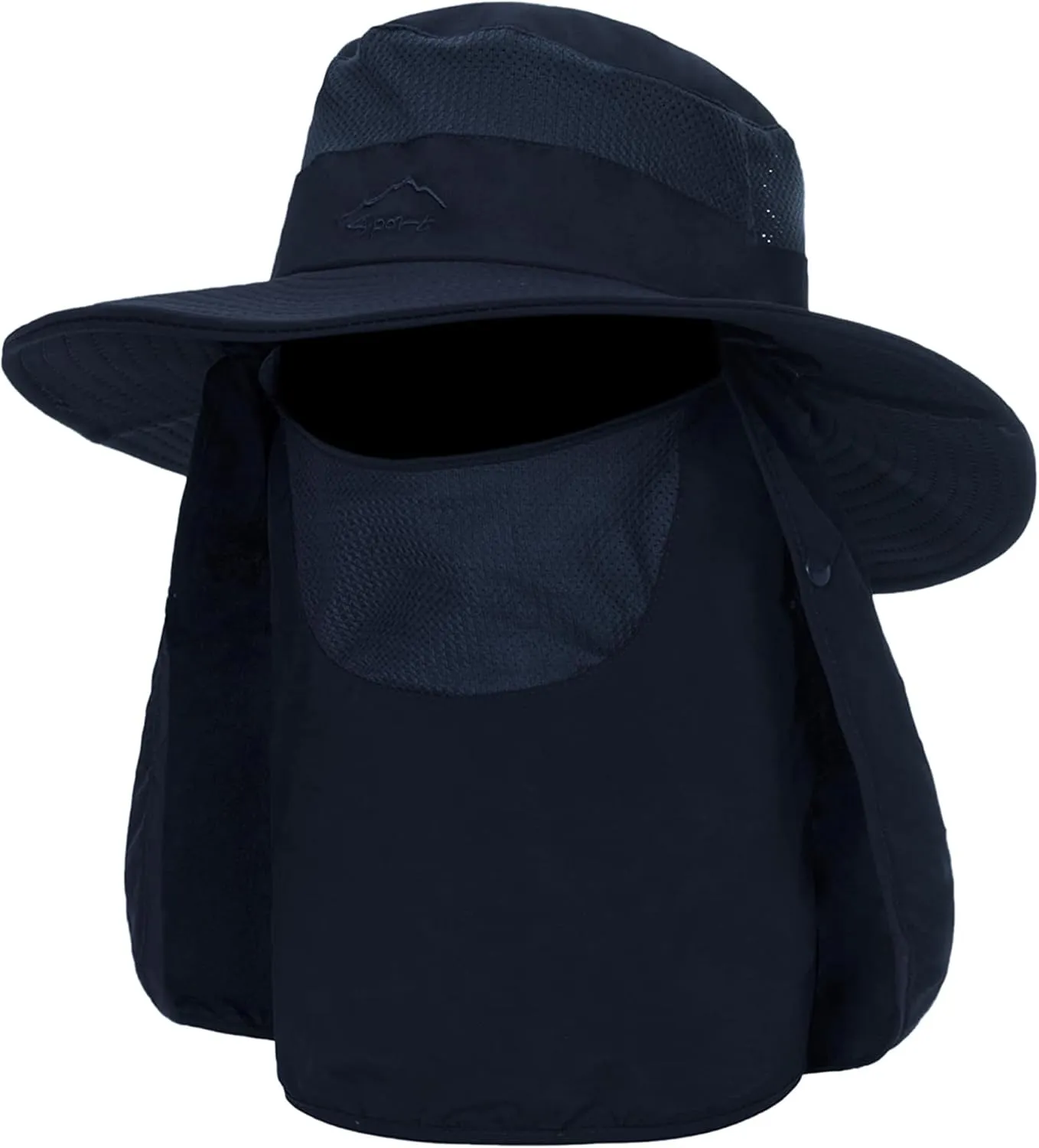 Men Women Fishing Sun Hat w/Face Cover & Neck Flap,3 in 1 Sun Protection Hat for Hiking Garden Outdoor Medium