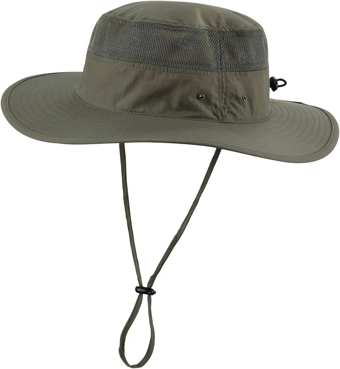 Men's Black Sun Hat Wide Brim Bucket Beach Safari Fishing Hat