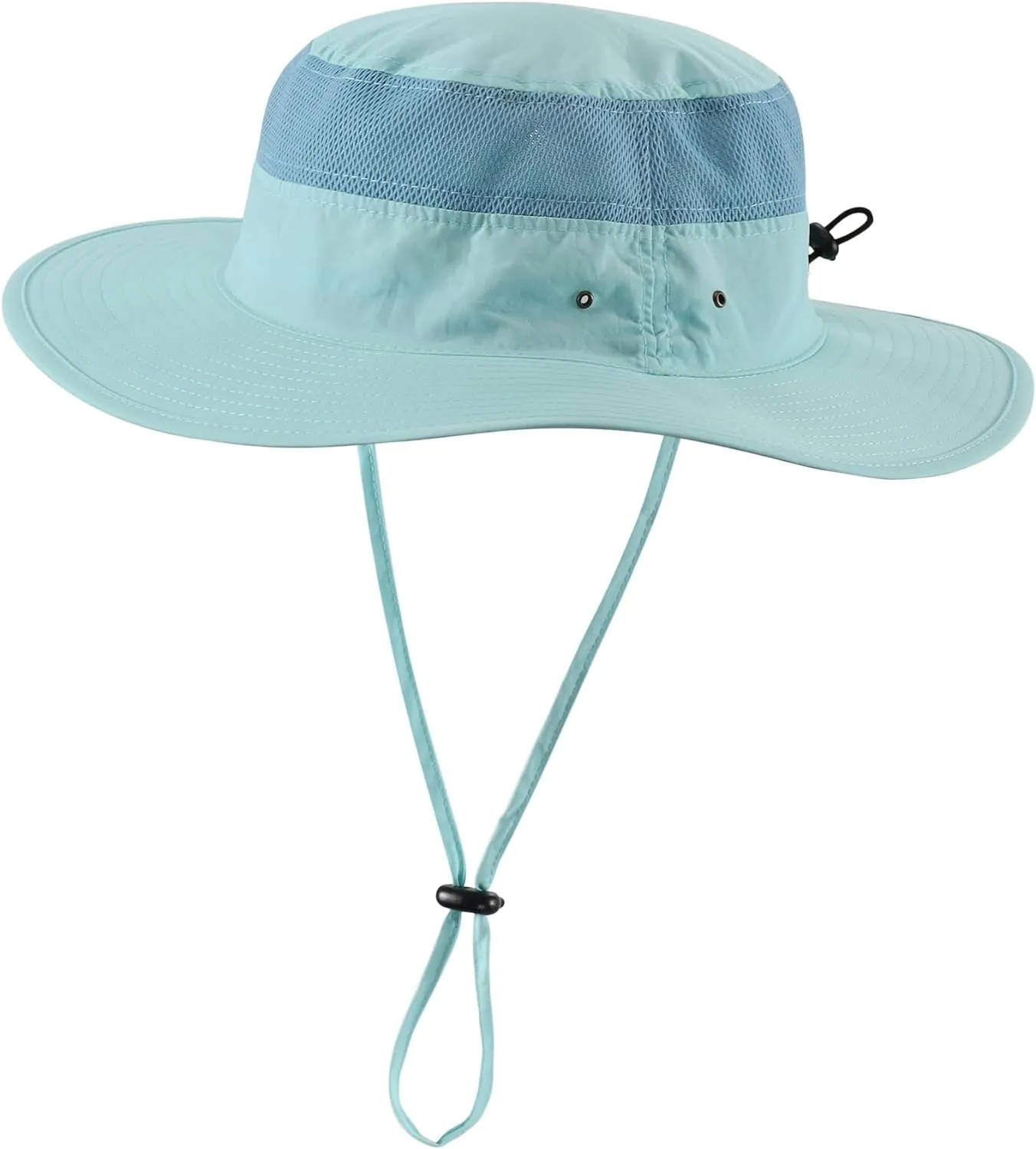 Men's Black Sun Hat Wide Brim Bucket Beach Safari Fishing Hat