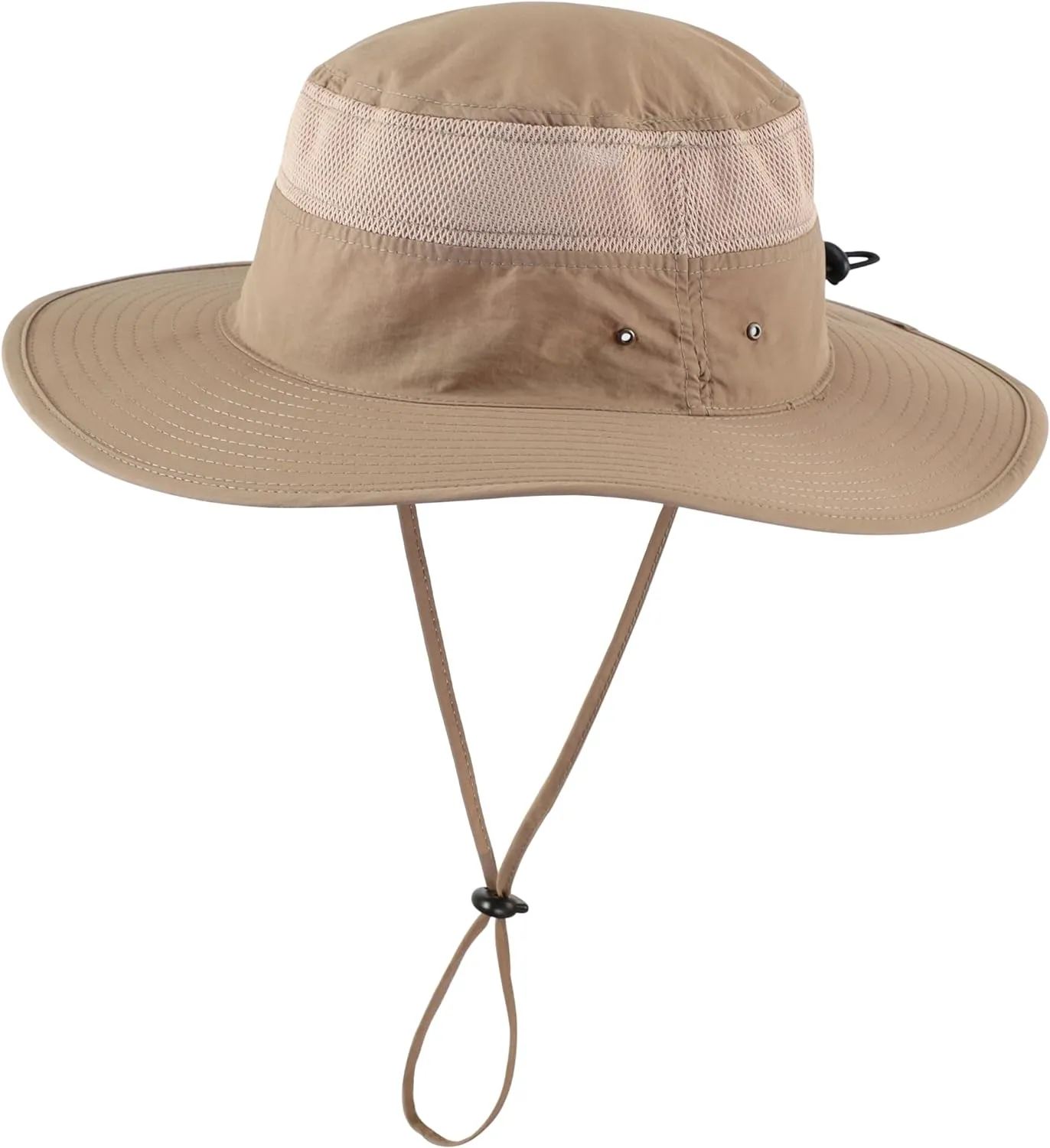 Men's Black Sun Hat Wide Brim Bucket Beach Safari Fishing Hat