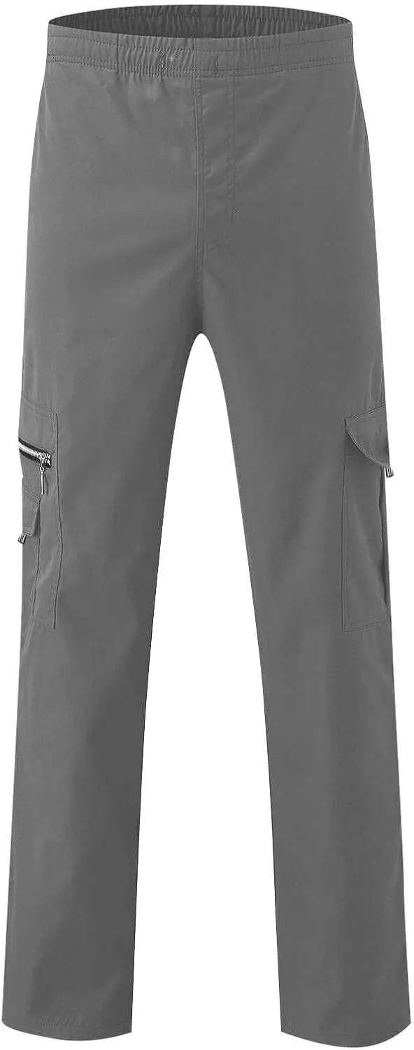Men's Casual Cargo Sweatpants Waist Drawstring Joggers Hiking Tactical Pants for Men with Pockets Work Outdoor